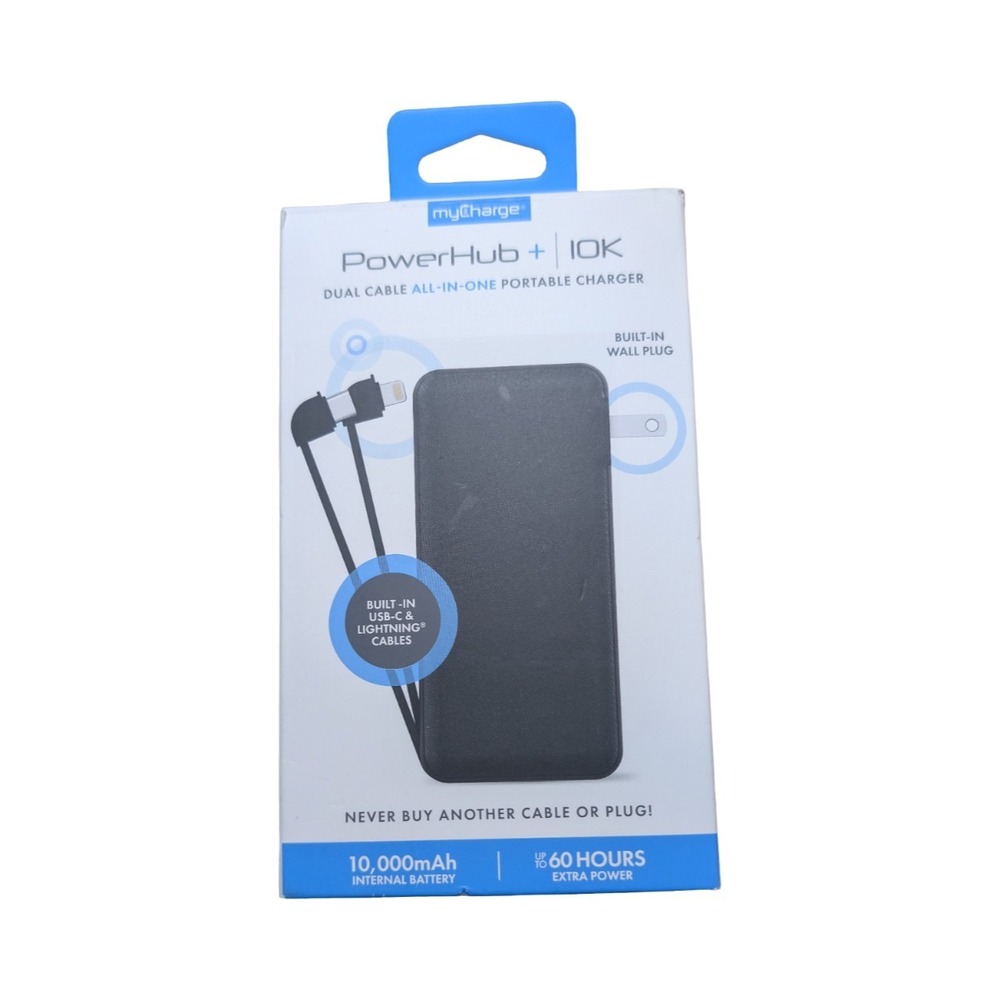 R3-O myCharge - 10,000 mAh Portable‎ Charger for USB-C and Apple Devices - Black